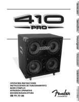 Fender 410-PRO-ST-Loudspeaker-Enclosure - Owners Manual